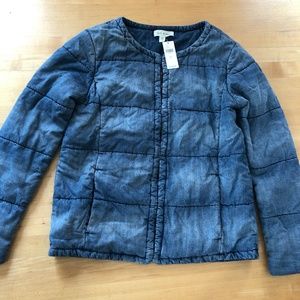 Denim quilted jacket from Antrhopologie